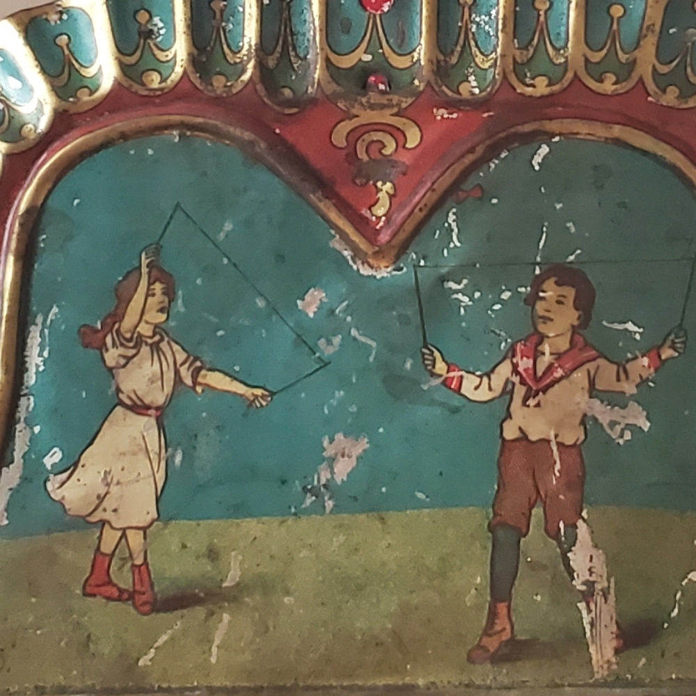 Antique Victorian Tin Litho Toy Dust Pan - Picture 4 of 9